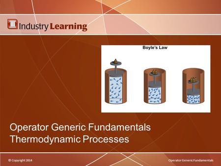 Operator Generic Fundamentals Thermodynamic Processes