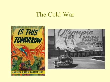 The Cold War. Overview The Second World War Early Post War years The Cold War.