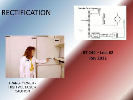 RECTIFICATION RT 244 – Lect #2 Rev 2012 1. Wavelength X-ray is measured In HERTZ OR Angstrom Elsevier items and derived items © 2009 by Mosby, Inc., an.