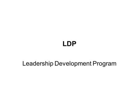 Leadership Development Program