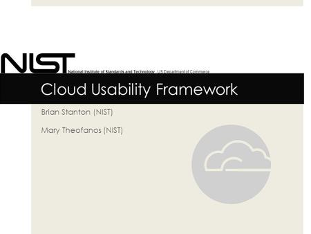 Cloud Usability Framework