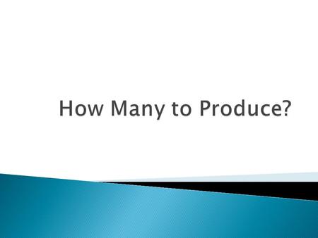  Your company is developing a new video game console and would like to know the number of units to produce. What is your recommendation?