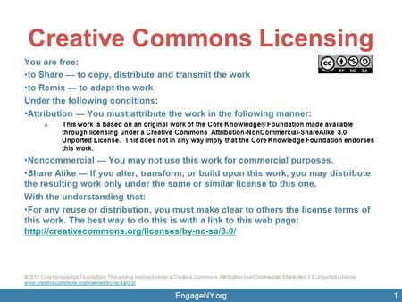 Creative Commons Licensing