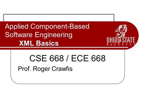 Applied Component-Based Software Engineering XML Basics