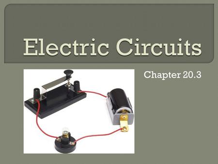 Electric Circuits Chapter 20.3.