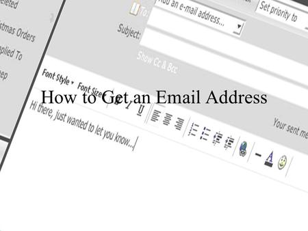 How to Get an Email Address. What is Email? Email is a way to send and receive electronic mail. You do this by setting up an email account with one of.