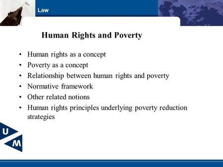 Human Rights and Poverty