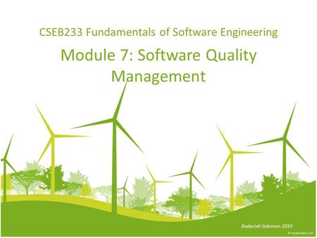 CSEB233 Fundamentals of Software Engineering