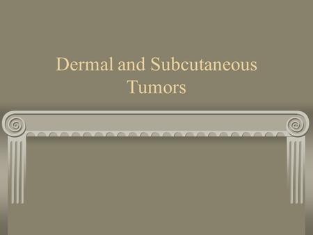 Dermal and Subcutaneous Tumors