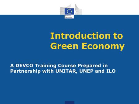 Introduction to Green Economy