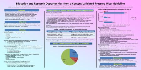 Education and Research Opportunities from a Content-Validated Pressure Ulcer Guideline Laura Bolton PhD, FAPWCA Adj Assoc Prof 1 Sue Girolami RN, BSN,