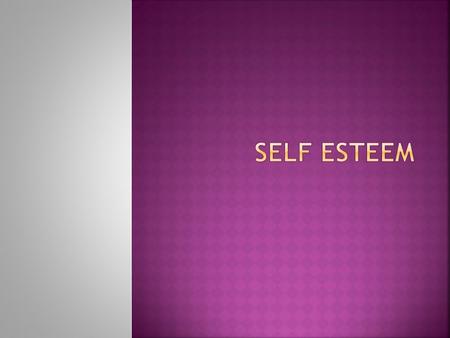  How much you value yourself and your abilities, skills and accomplishments.  You believe setbacks are temporary.  You have confidence to confront.