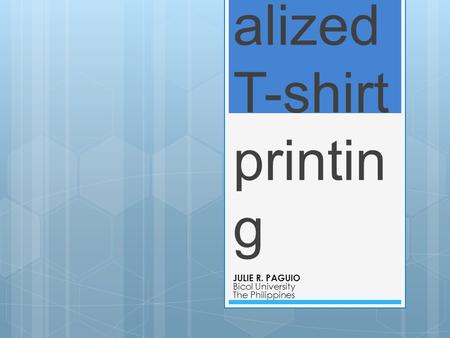 Personalized T-shirt printing