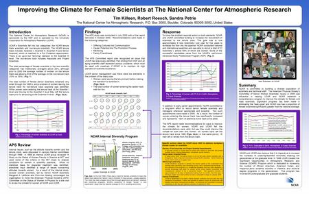 NCAR and UCAR also believe that it is imperative to increase the numbers of underrepresented minorities entering the geosciences at the graduate level.