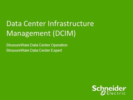 Data Center Infrastructure Management (DCIM)