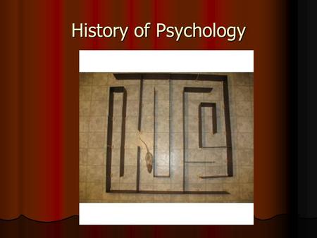 History of Psychology.