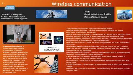 Wireless communication