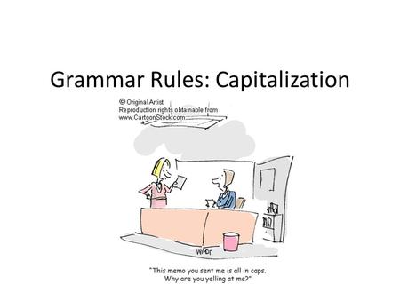 Grammar Rules: Capitalization