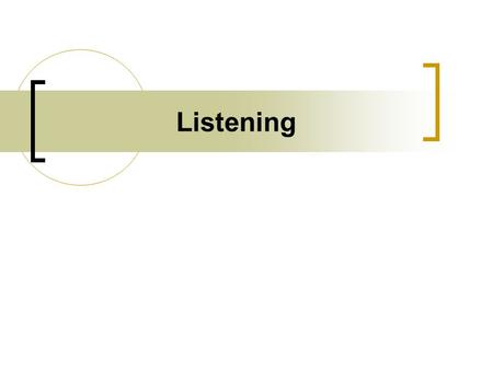 Listening. Starter…. A man and his son are in a car accident. They are taken to a hospital where the man is kept in the intensive care unit. As his son.