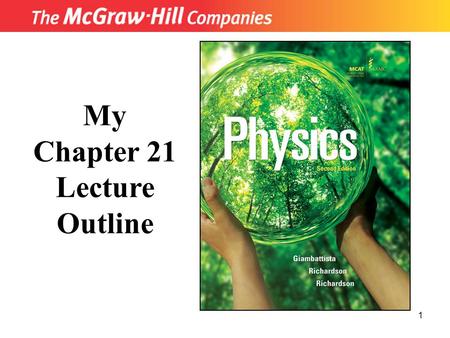 1 My Chapter 21 Lecture Outline. 2 Chapter 21: Alternating Currents Sinusoidal Voltages and Currents Capacitors, Resistors, and Inductors in AC Circuits.