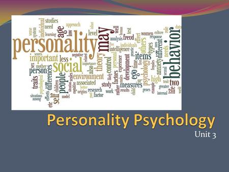 Personality Psychology