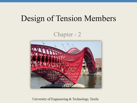 Design of Tension Members