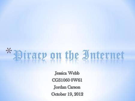 Internet piracy is “the practice of individuals sharing movies and music via the Internet,” (Morley 254) as well as other forms of entertainment and media.