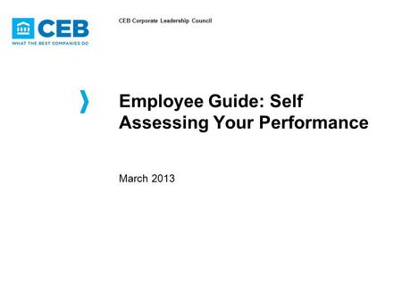 Employee Guide: Self Assessing Your Performance