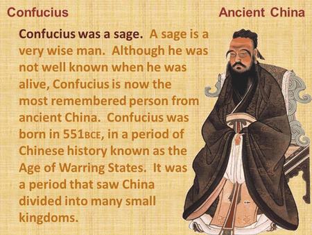 Confucius Ancient China