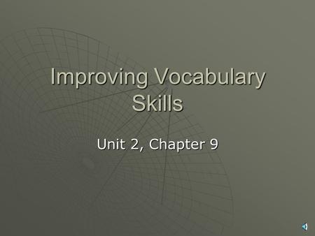 Improving Vocabulary Skills