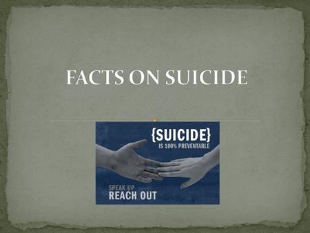 Teenage suicide is preventable. When a person is depressed, they are NOT thinking, feeling, or acting the way they normally do. We must get them help,