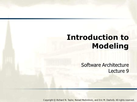 Introduction to Modeling