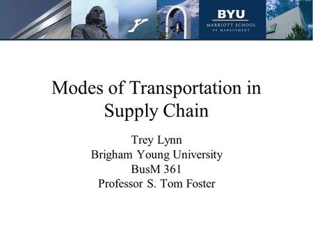 Modes of Transportation in Supply Chain