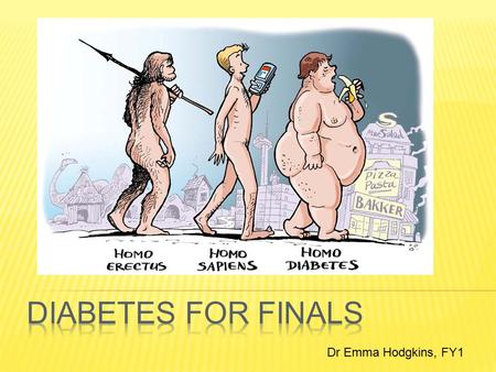 Dr Emma Hodgkins, FY1.  Globally 285 million people currently have diabetes, which is estimated to double by 2030.  UK prevalence 4.5% (5.5% in England)