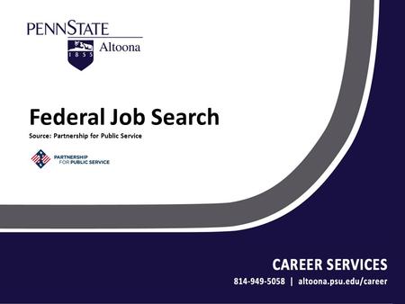 Federal Job Search Source: Partnership for Public Service.