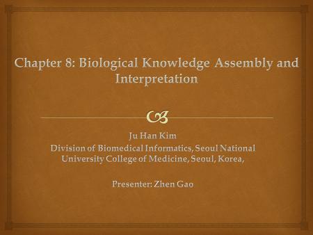  2 Outline  Review of major computational approaches to facilitate biological interpretation of  high-throughput microarray  and RNA-Seq experiments.