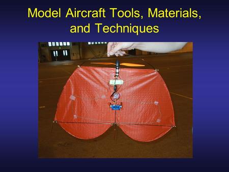 Model Aircraft Tools, Materials, and Techniques. Open Structure with Iron-on Film Covering.