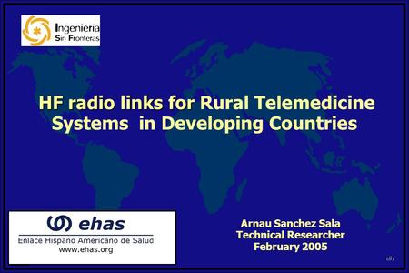 HF radio links for Rural Telemedicine Systems in Developing Countries