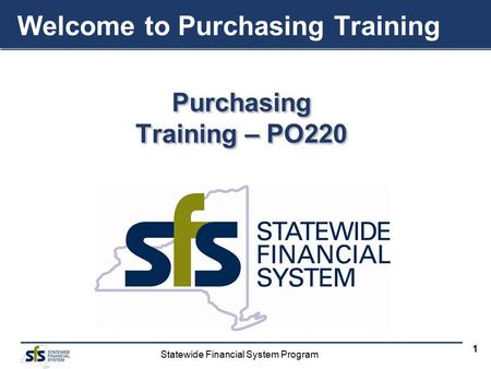 Welcome to Purchasing Training