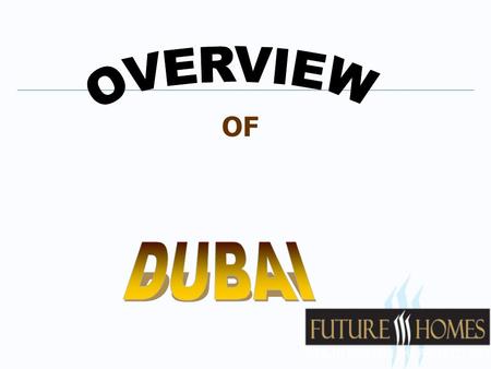 OF Dubai Dubai The signs of evolution… The changing skyline 1970s 2006.