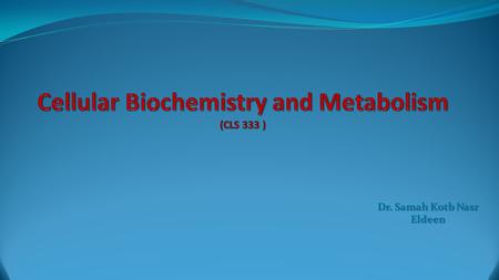 Dr. Samah Kotb Nasr Eldeen. GLYCOGEN CATABOLISM CHAPTER 4.