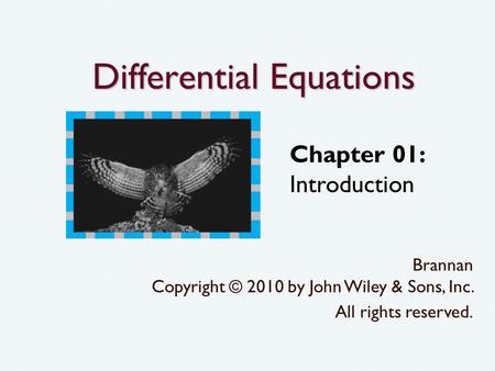 Differential Equations