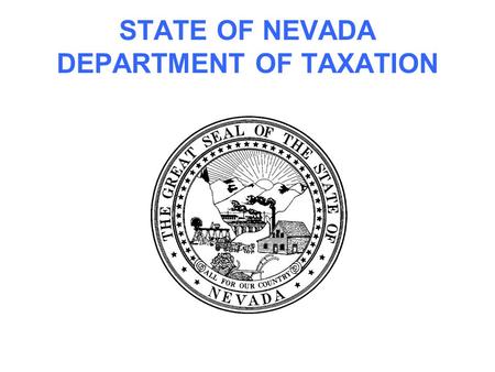 STATE OF NEVADA DEPARTMENT OF TAXATION