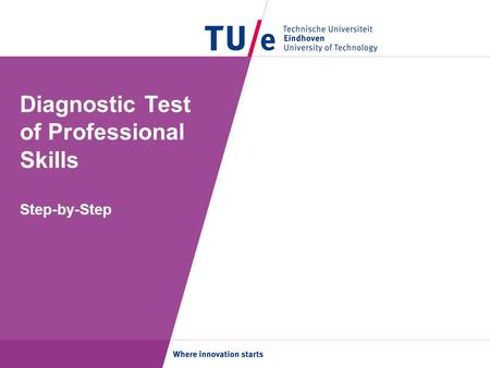 Diagnostic Test of Professional Skills Step-by-Step.