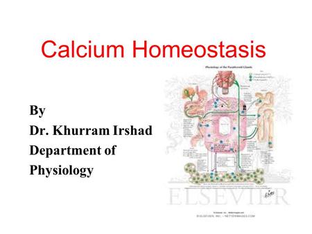 By Dr. Khurram Irshad Department of Physiology