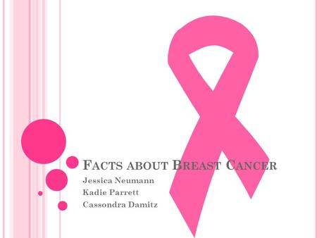 F ACTS ABOUT B REAST C ANCER Jessica Neumann Kadie Parrett Cassondra Damitz.