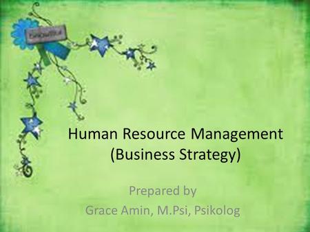 Human Resource Management (Business Strategy)