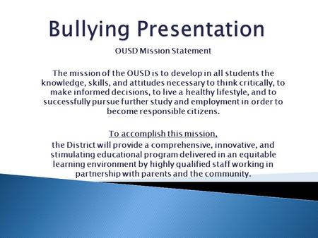 Bullying Presentation