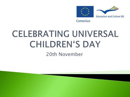 20th November.  21 years ago today a remarkable milestone for the protection and realization of the rights of all children - the Convention on the Rights.