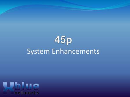 System Enhancements. Agenda 45p – Introduction 45p – Software Review F.36 – F.40 Software 45p – Communications Systems Enhancements 45p – Voice processing.